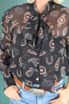 Feather in Your Hat Chiffon Top - Deadwood South Boutique & Company LLC