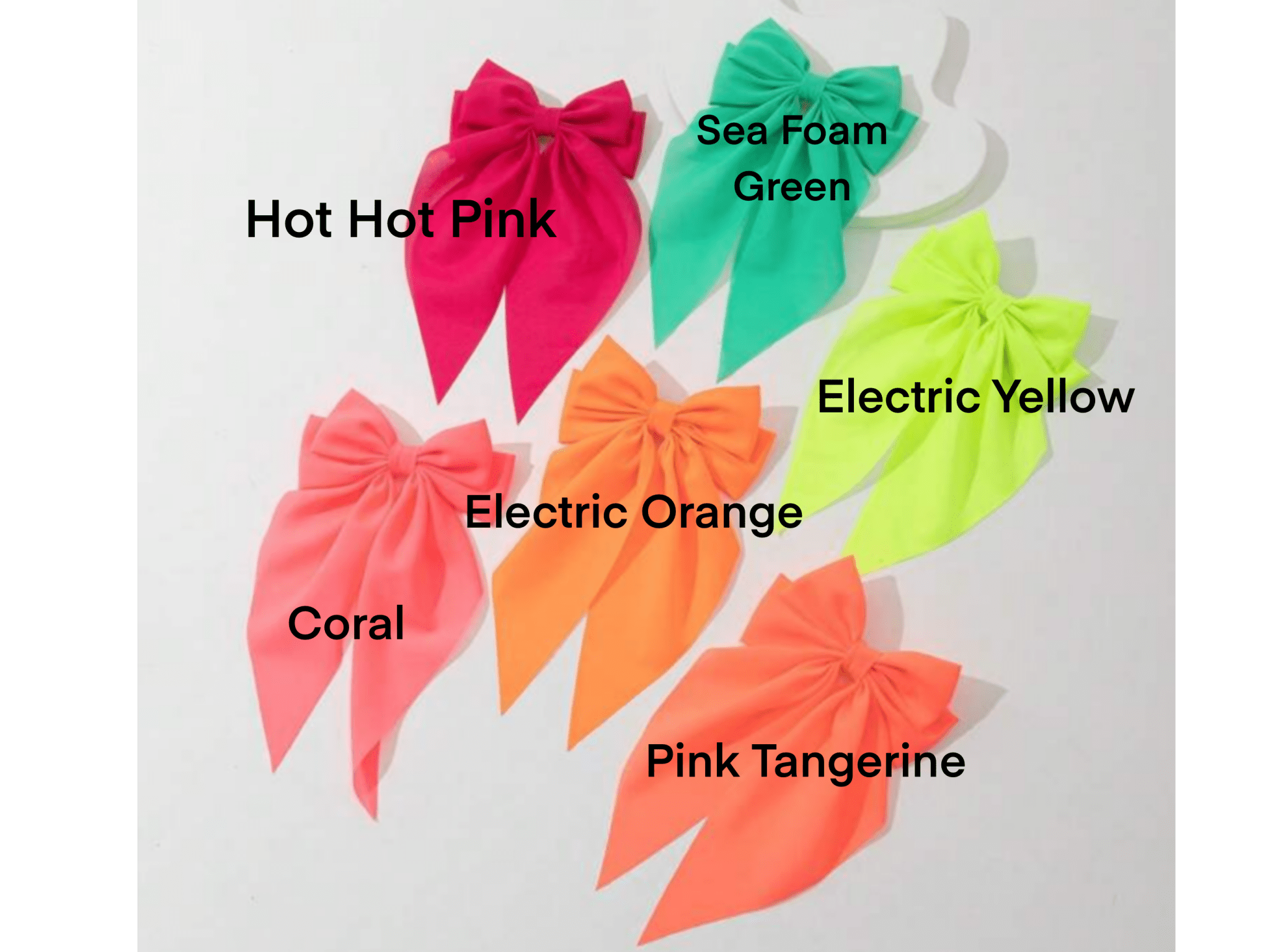 Fluorescent Ribbon Bow - Deadwood South Boutique & Company LLC