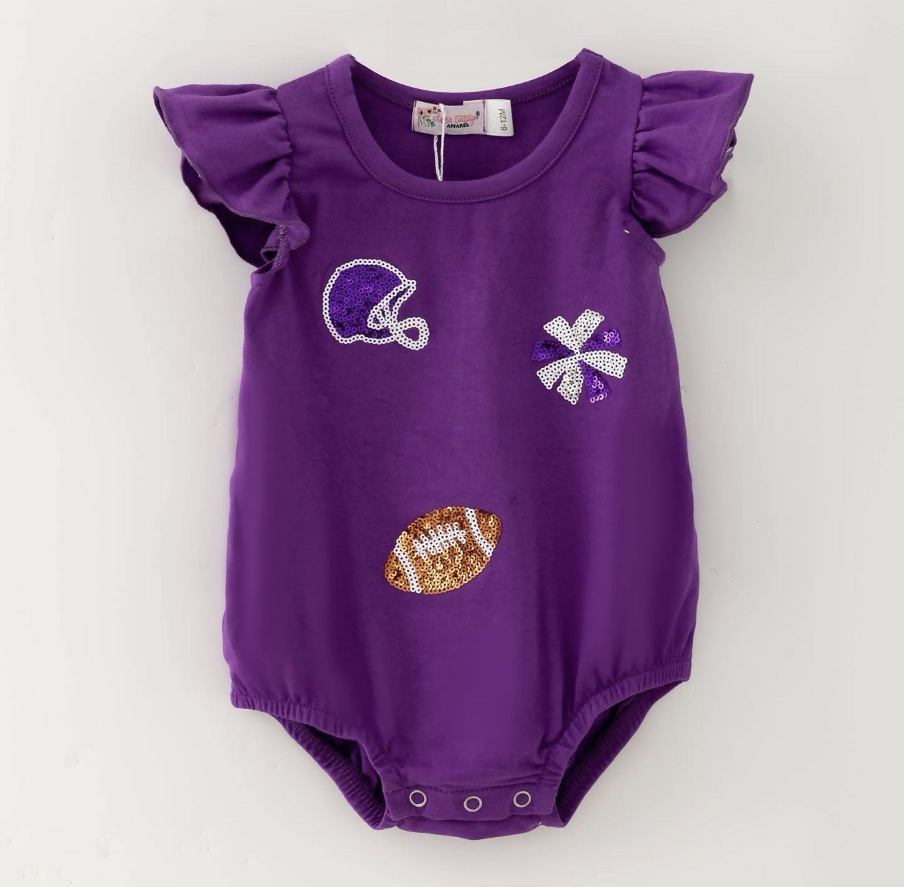Football Sequin Romper - Deadwood South Boutique & Company LLC