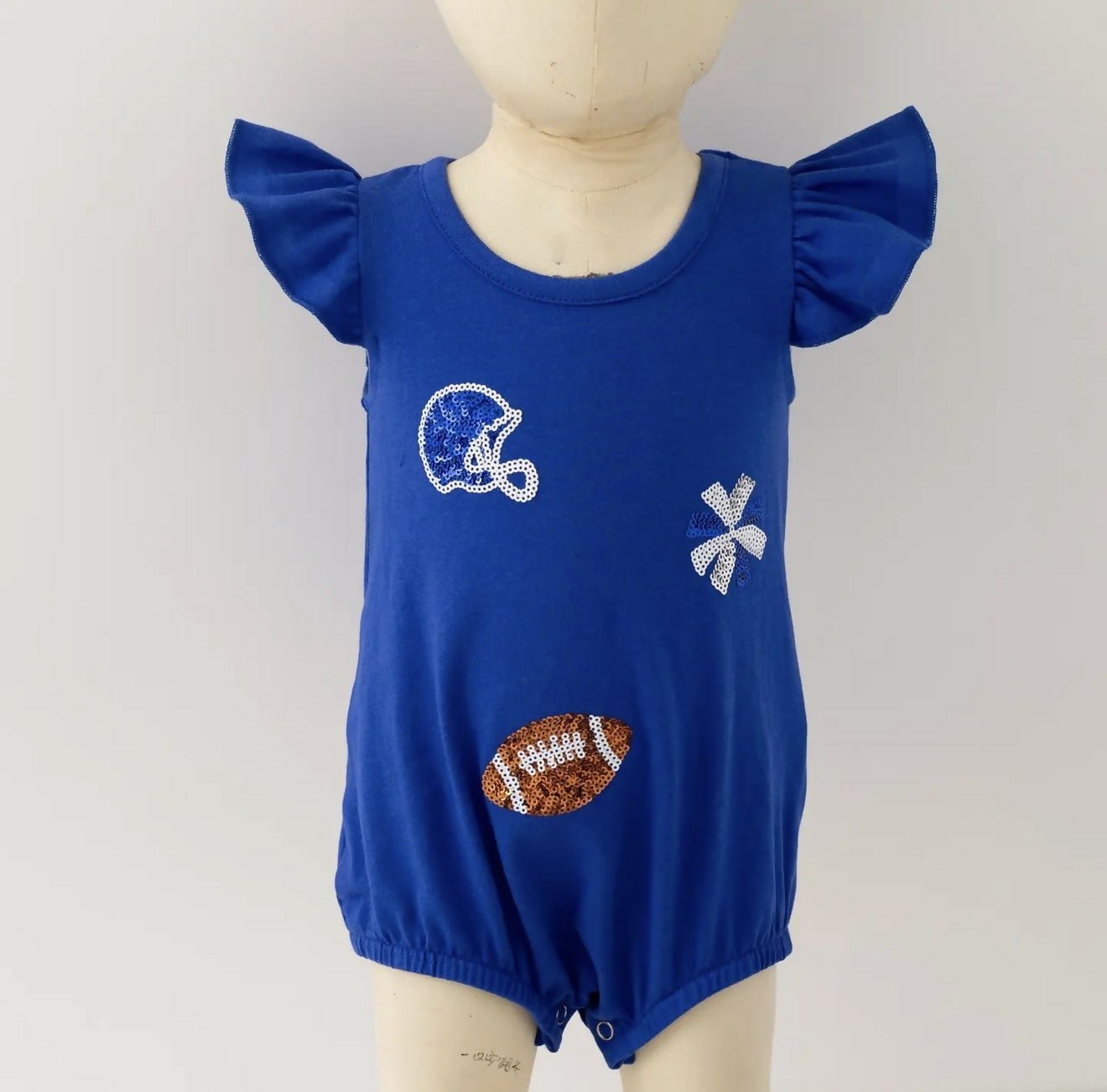 Football Sequin Romper - Deadwood South Boutique & Company LLC