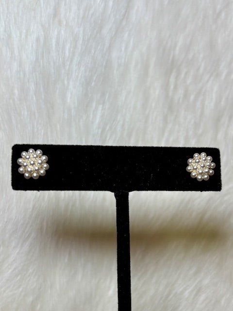 Frankie Fashion Pearl Cluster Stud Earrings - Deadwood South Boutique & Company LLC