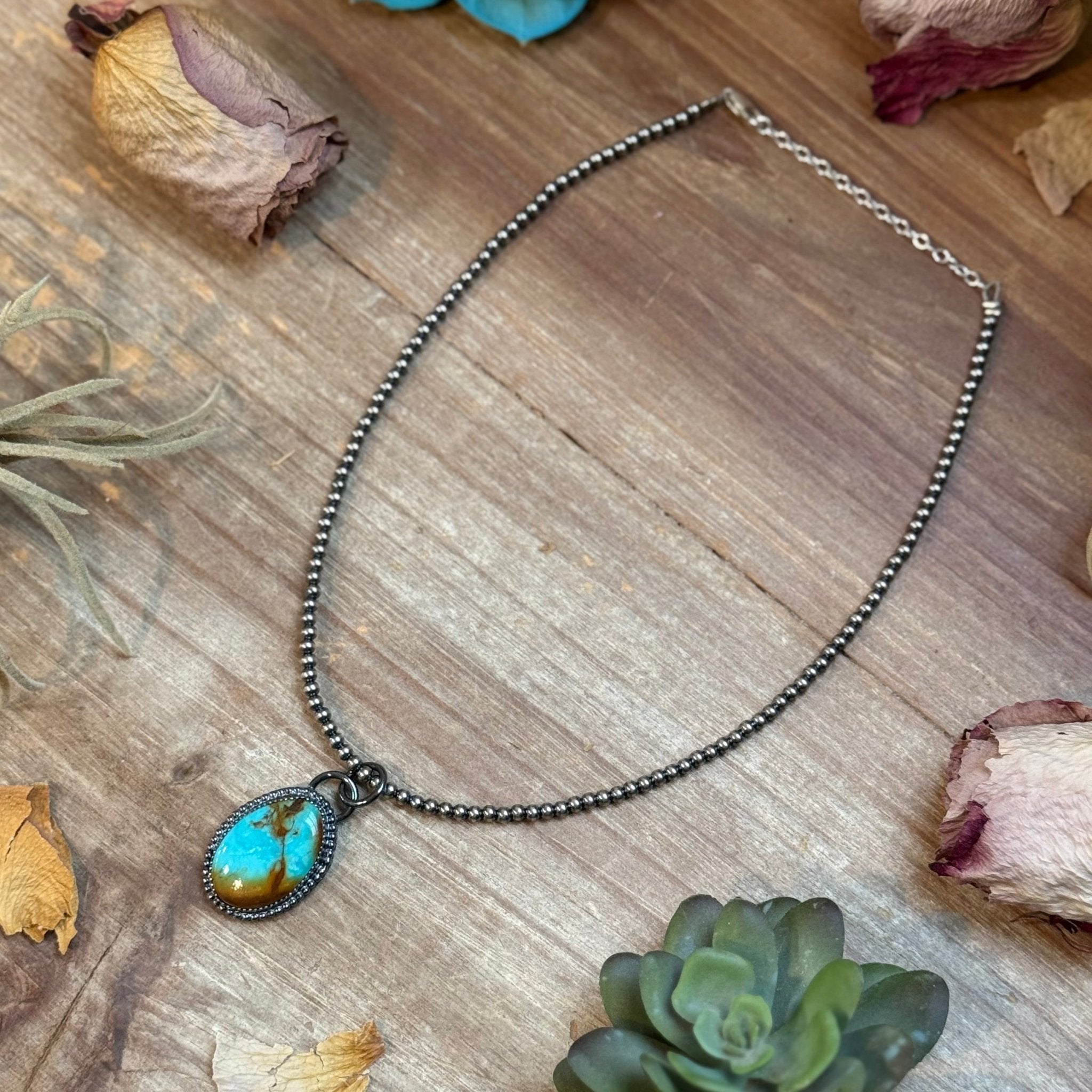 FREE Sterling Silver Pearl Necklace + MJ Oval Turquoise Pendant - Deadwood South Boutique & Company LLC