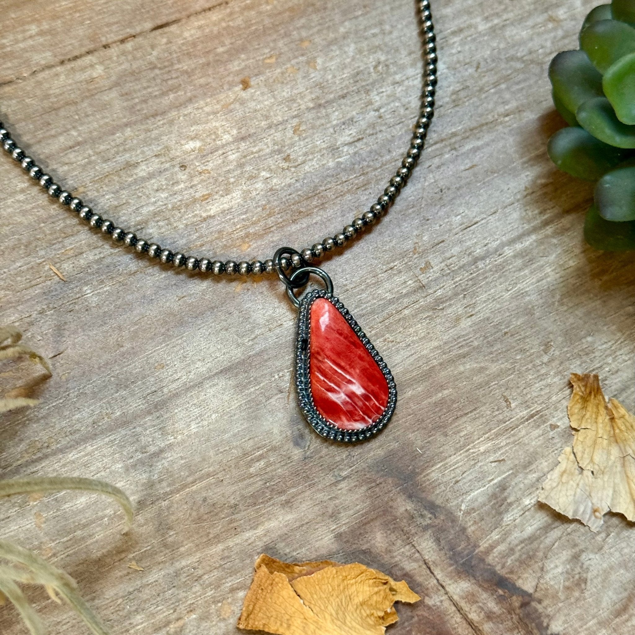 FREE Sterling Silver Pearl Necklace + MJ Red Spiny Oyster Pendant - Deadwood South Boutique & Company LLC