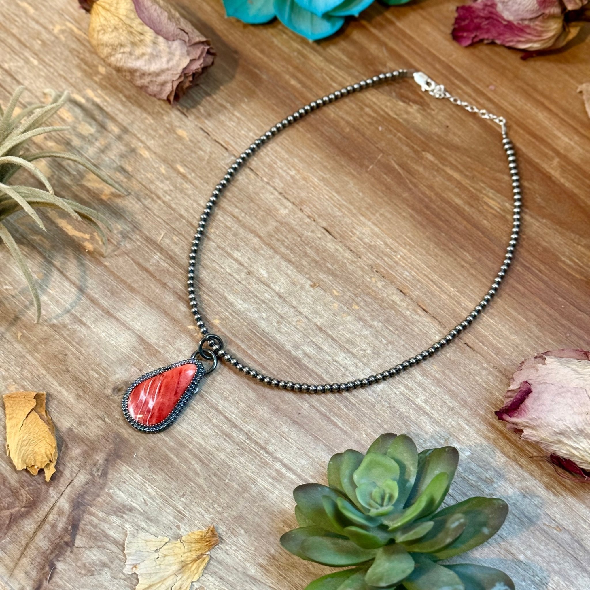 FREE Sterling Silver Pearl Necklace + MJ Red Spiny Oyster Pendant - Deadwood South Boutique & Company LLC
