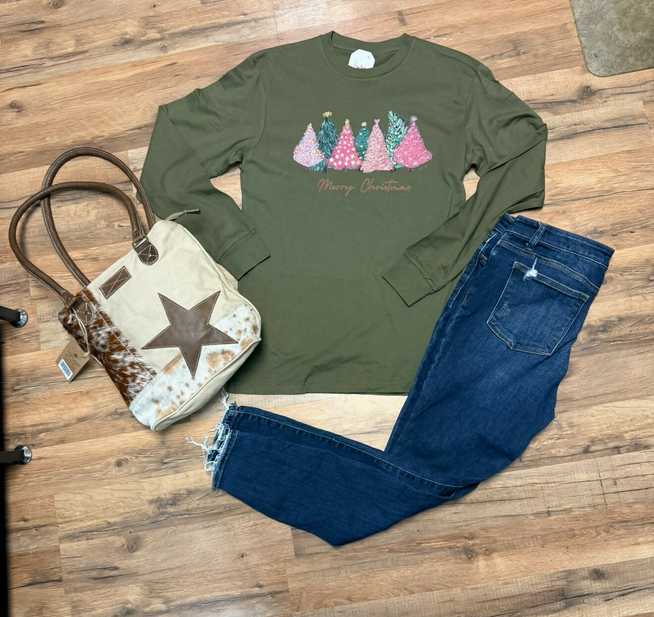 Christmas Land Top-Tops & Tees-Vintage Cowgirl-Deadwood South Boutique, Women's Fashion Boutique in Henderson, TX