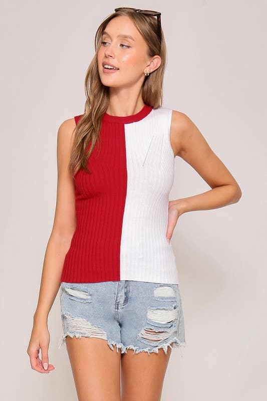 Game Day Color Block Ribbed Top - Deadwood South Boutique & Company LLC