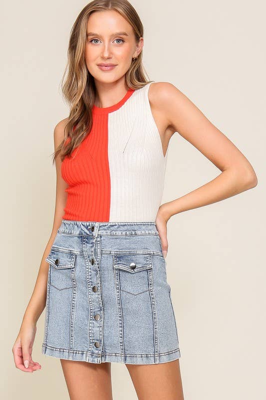 Game Day Color Block Ribbed Top - Deadwood South Boutique & Company LLC