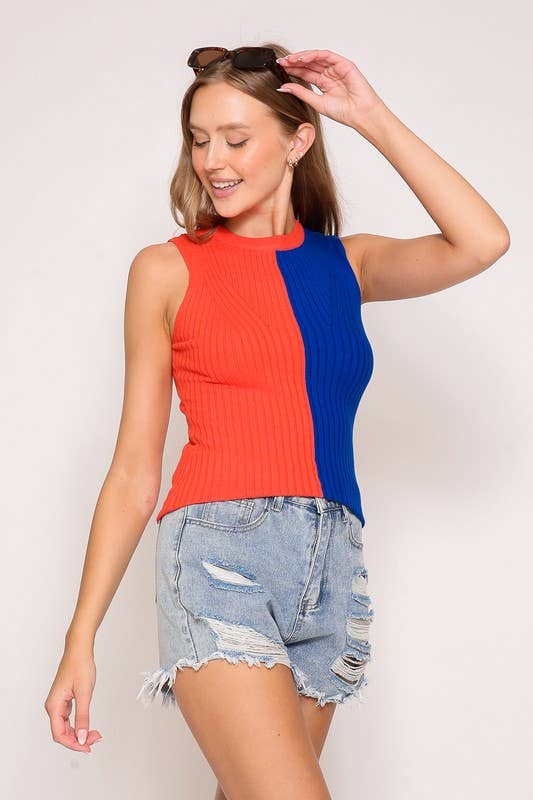Game Day Color Block Ribbed Top - Deadwood South Boutique & Company LLC