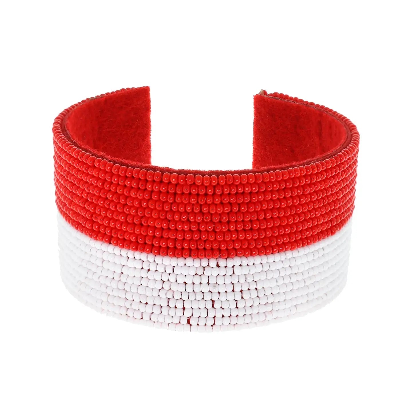Game Day Red/White Snap Bracelet - Deadwood South Boutique & Company LLC