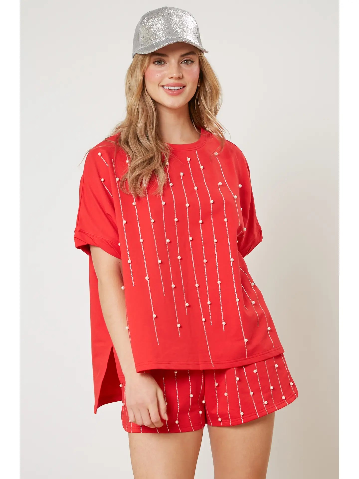 Glitter Pearl French Terry Top - Deadwood South Boutique & Company LLC