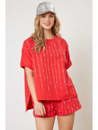 Glitter Pearl French Terry Top - Deadwood South Boutique & Company LLC