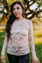 Gold Paint Mesh Top - Deadwood South Boutique & Company LLC
