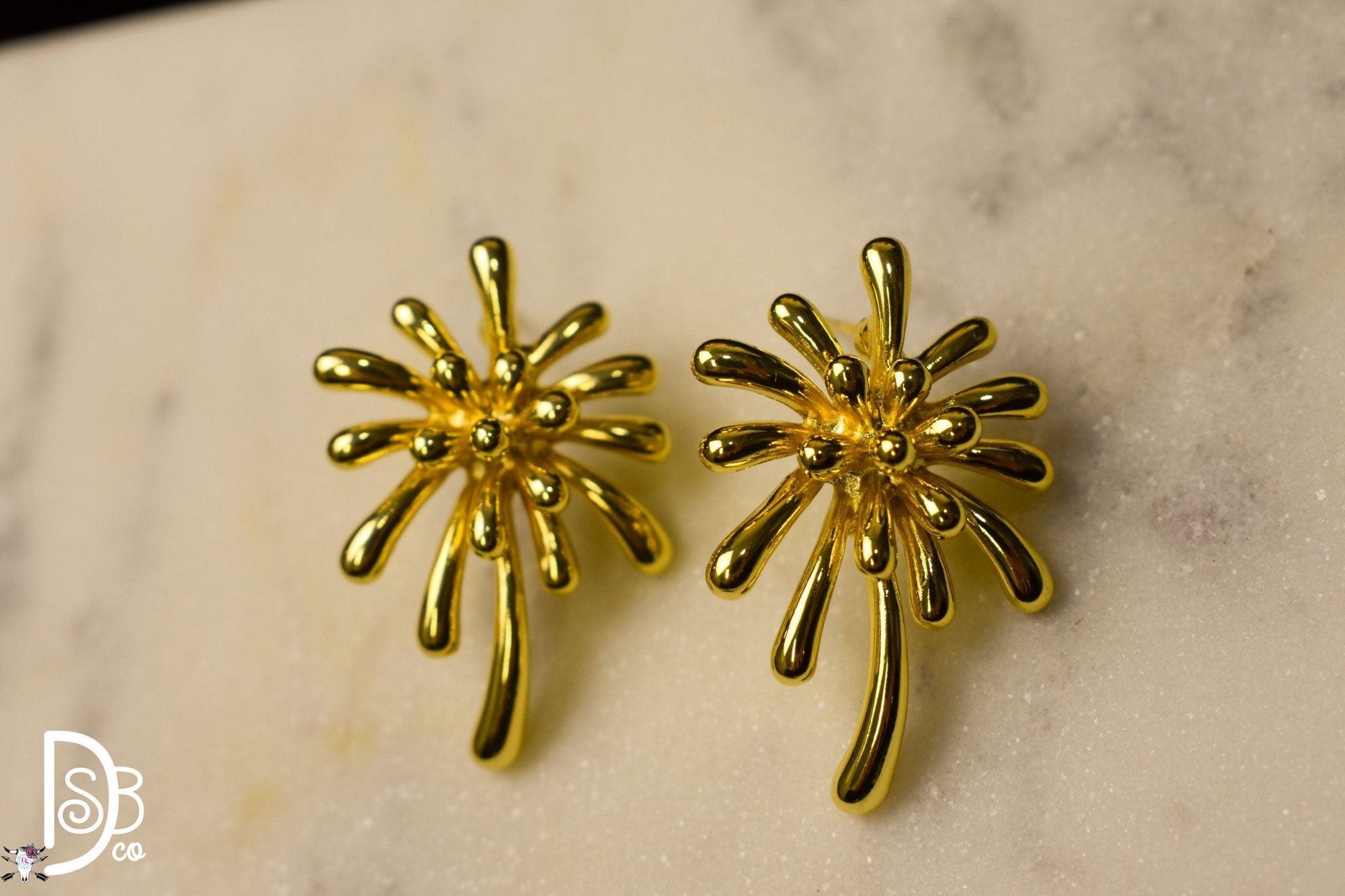 Golden Firework Earrings - Deadwood South Boutique & Company LLC