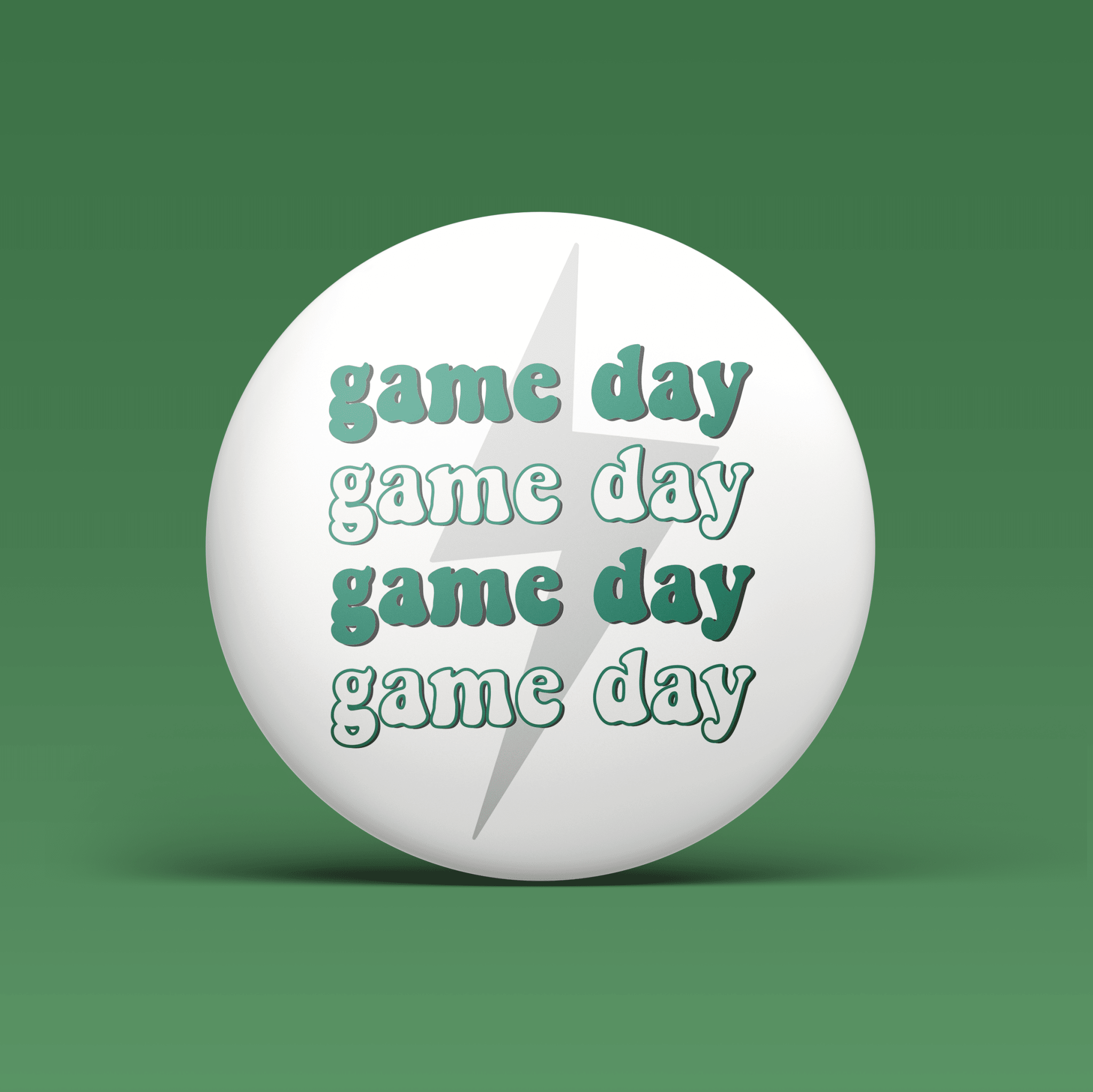 Green Game Day Tailgate Buttons | Game Day Pins - Deadwood South Boutique & Company LLC