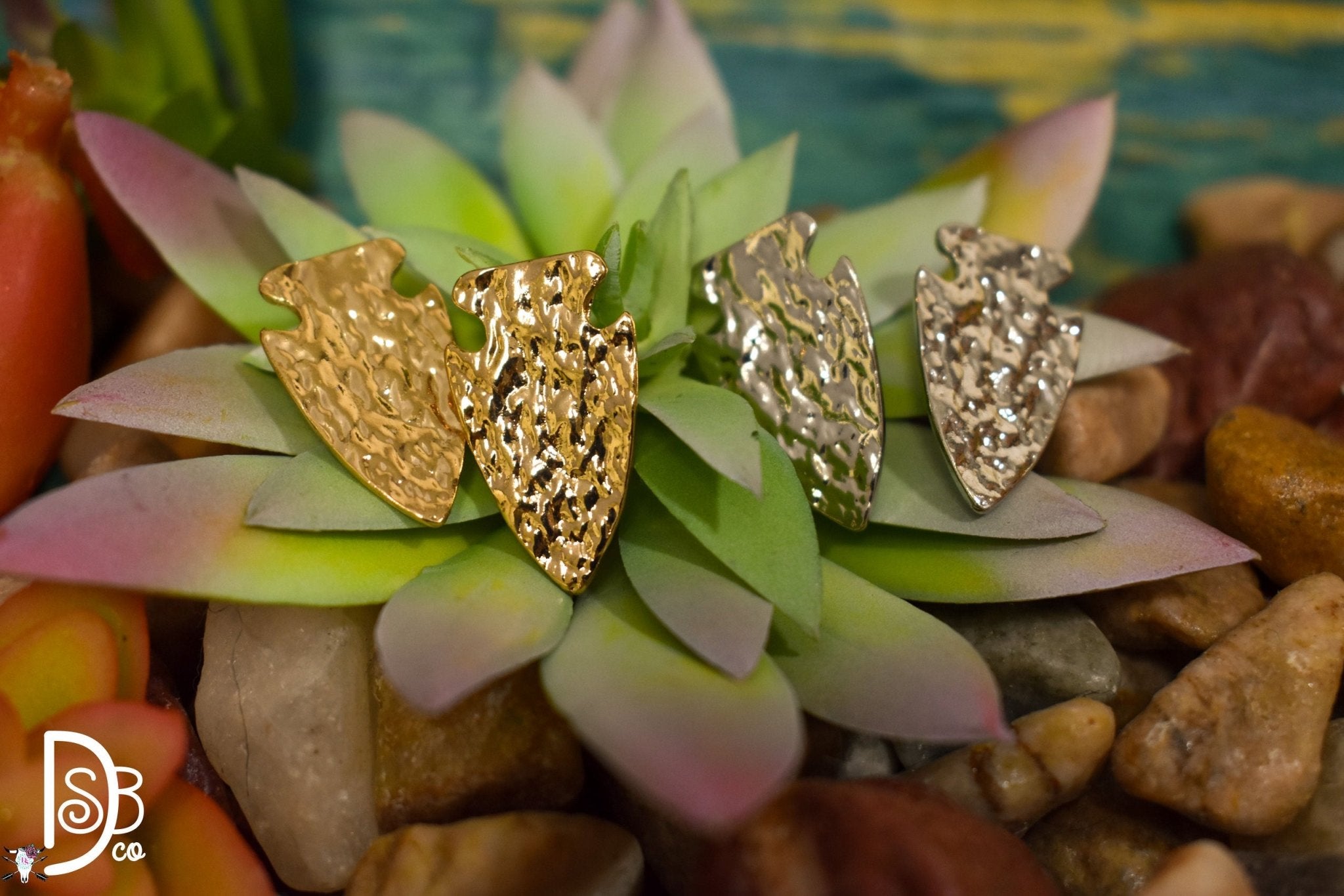 Hammered Arrowhead Earrings - Deadwood South Boutique & Company LLC
