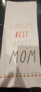 Hand Towel - Worlds Best Bonus MOM - Deadwood South Boutique & Company LLC