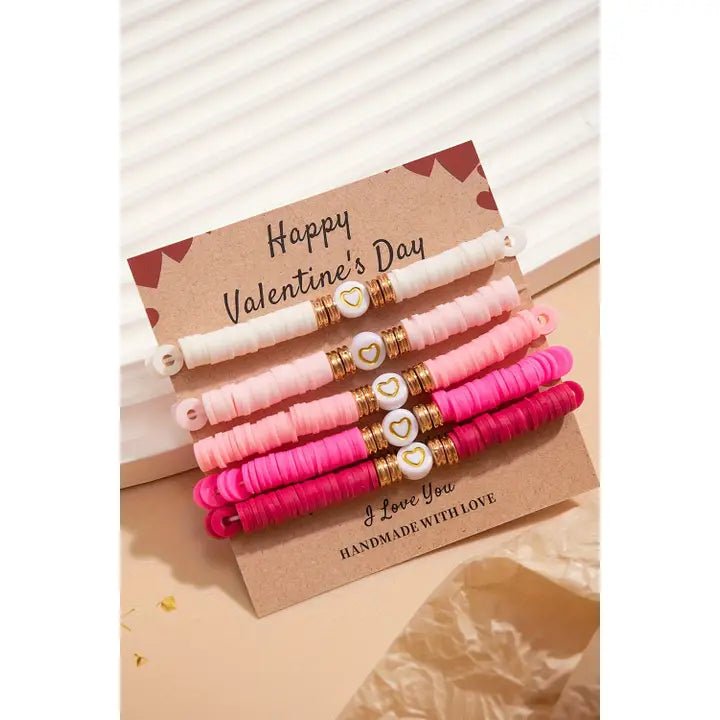 Hearts Beaded Bracelet Set - Deadwood South Boutique & Company LLC