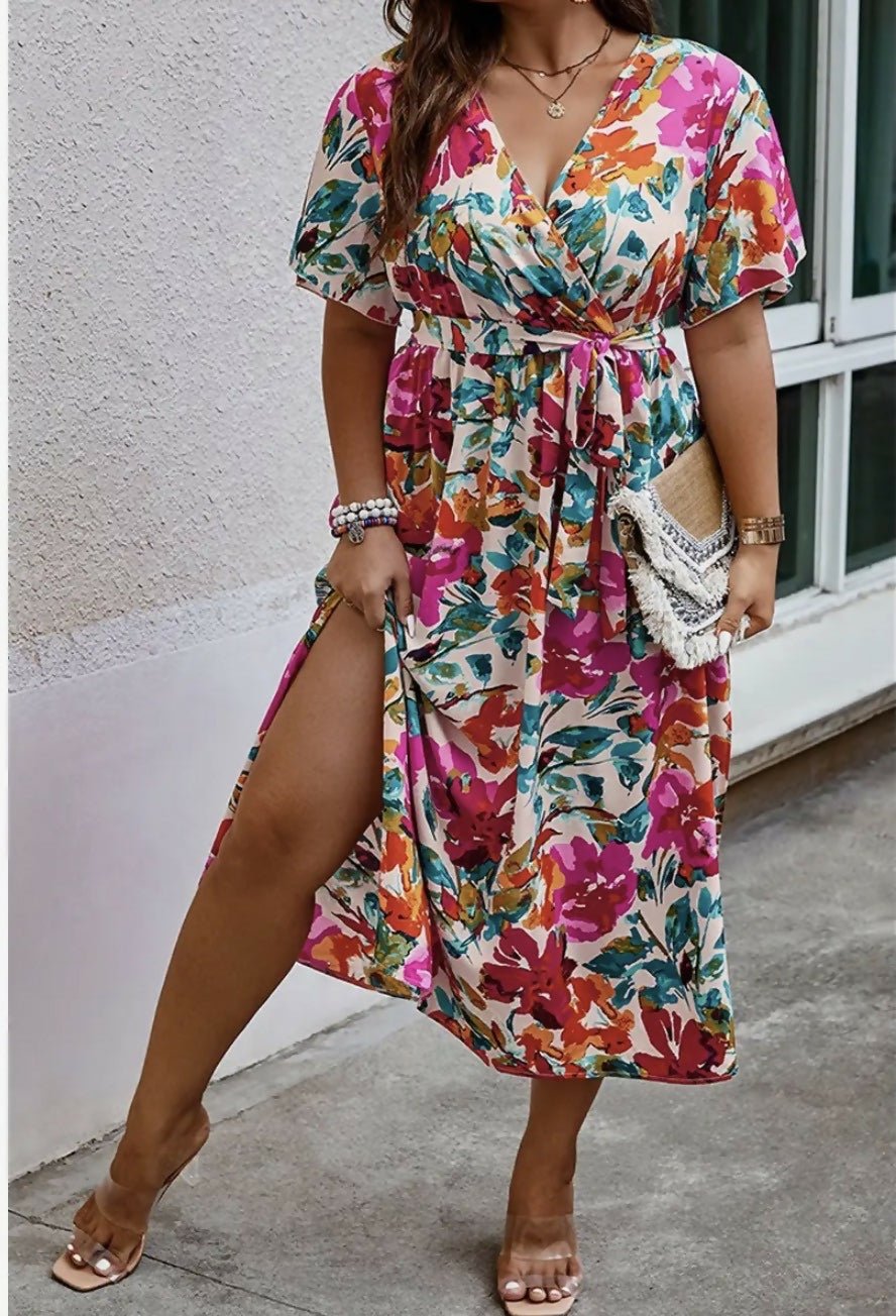 Heather Floral Dress - Deadwood South Boutique & Company LLC