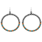 Hoops of Turquoise Fashion Earrings - Deadwood South Boutique & Company LLC