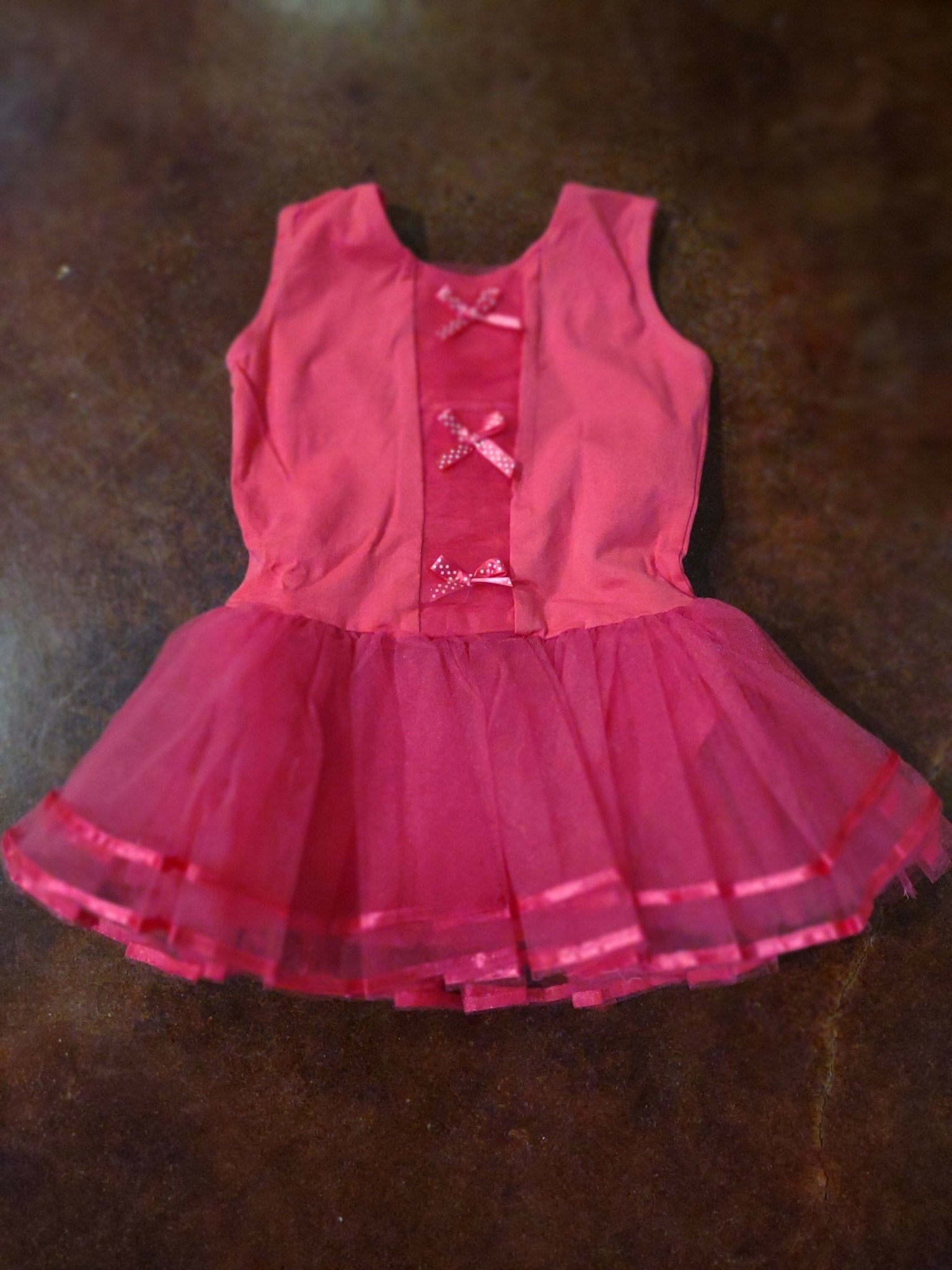 Hot Pink Bows Skirted Leotard - Deadwood South Boutique & Company LLC