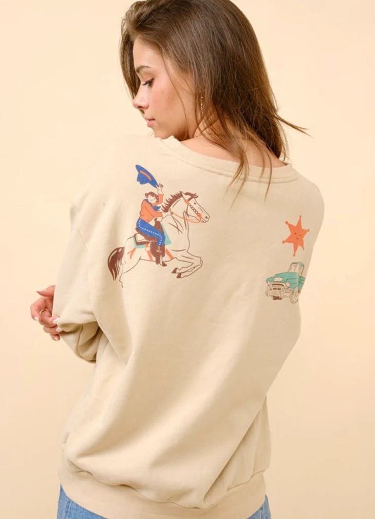Howdy Honey Retro Sweatshirt - Deadwood South Boutique & Company LLC