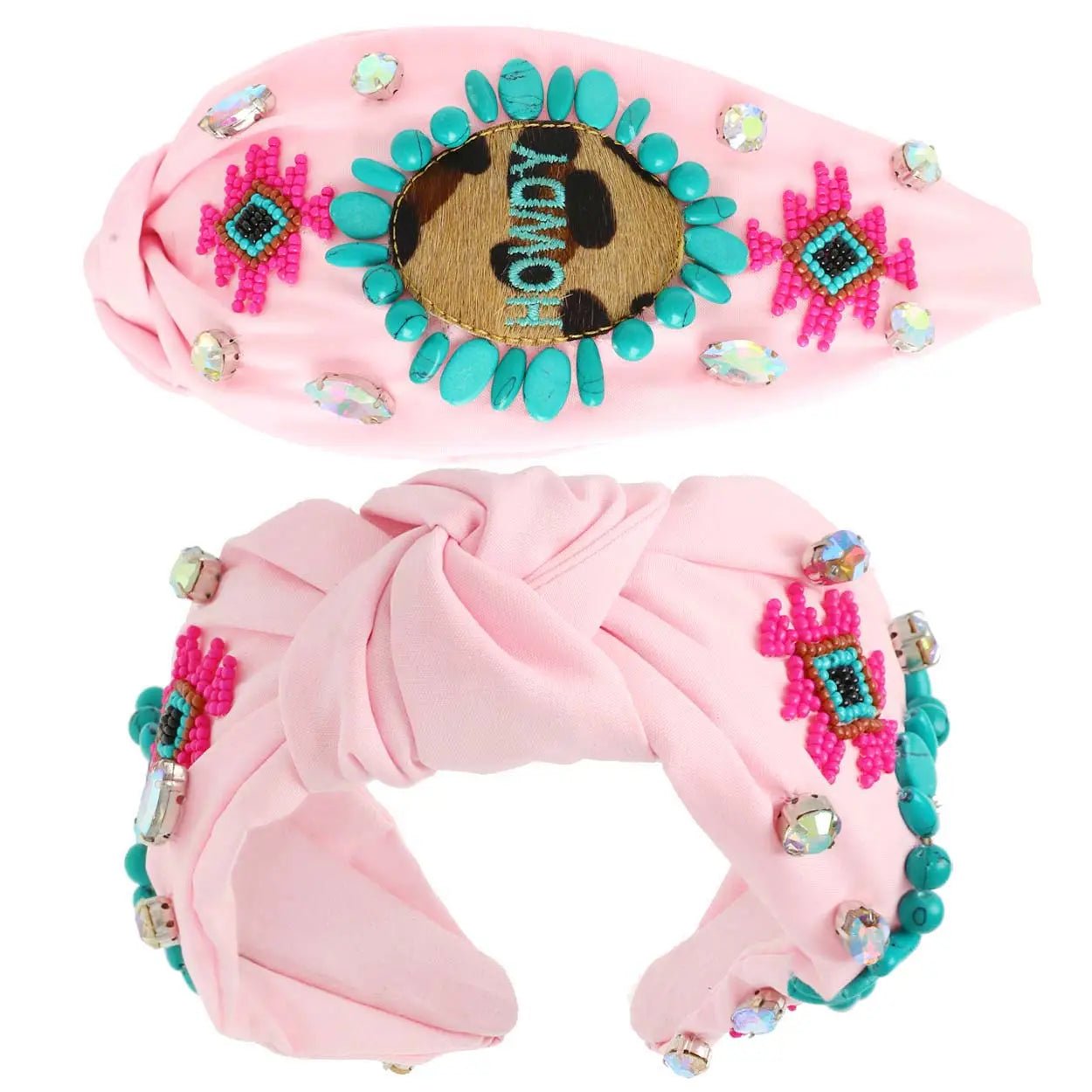 Howdy Top Knotted Beaded Headband - Deadwood South Boutique & Company LLC