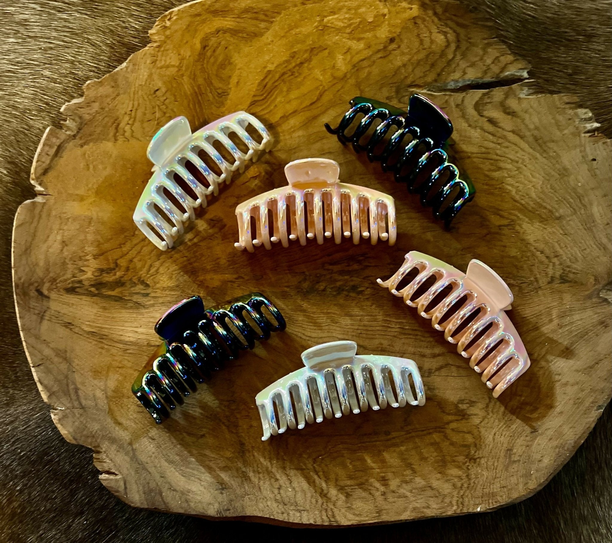 Iridescent Hair Clips - Deadwood South Boutique & Company LLC