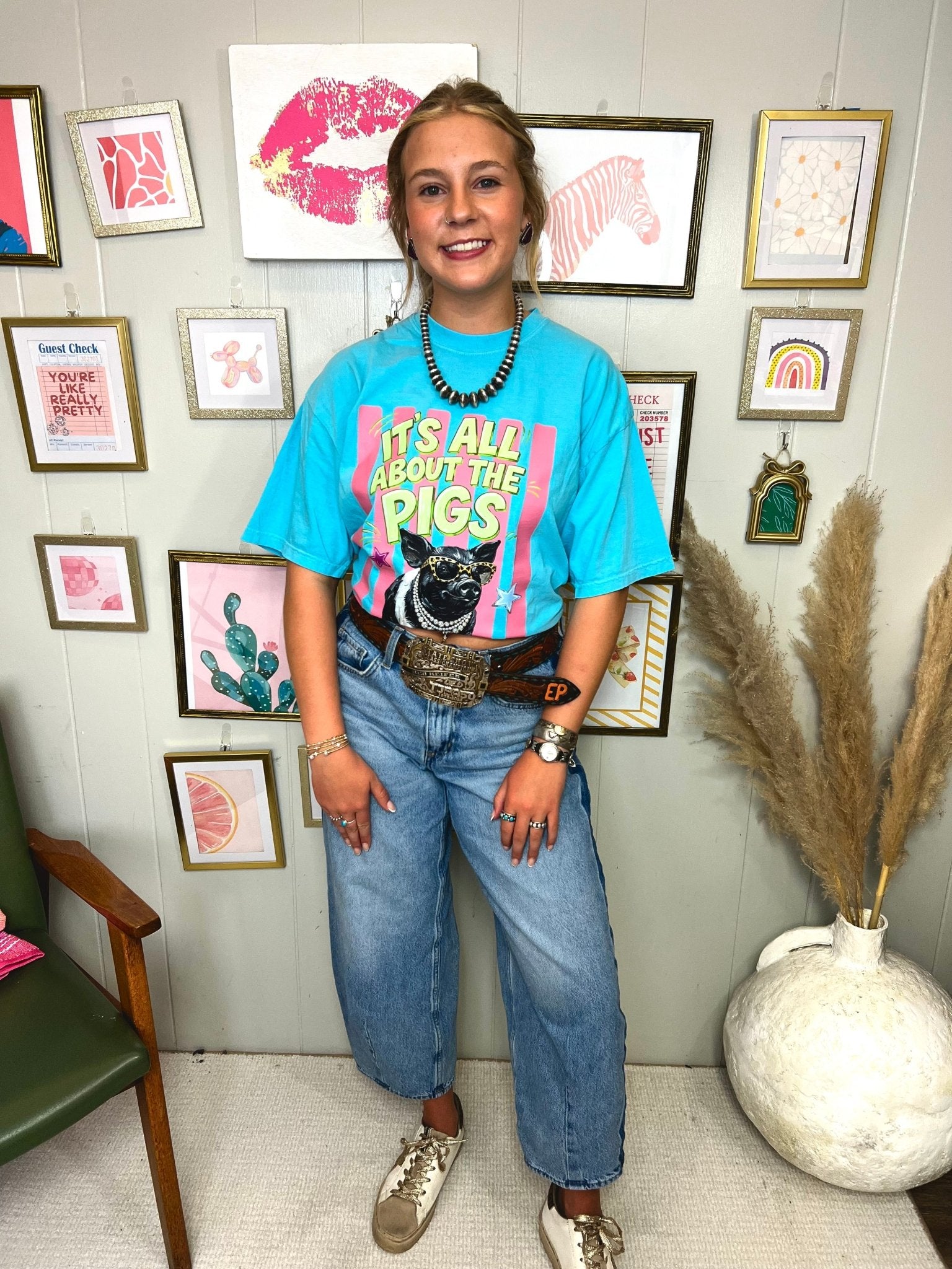 It's All About The Pigs Graphic Tee - Deadwood South Boutique & Company LLC