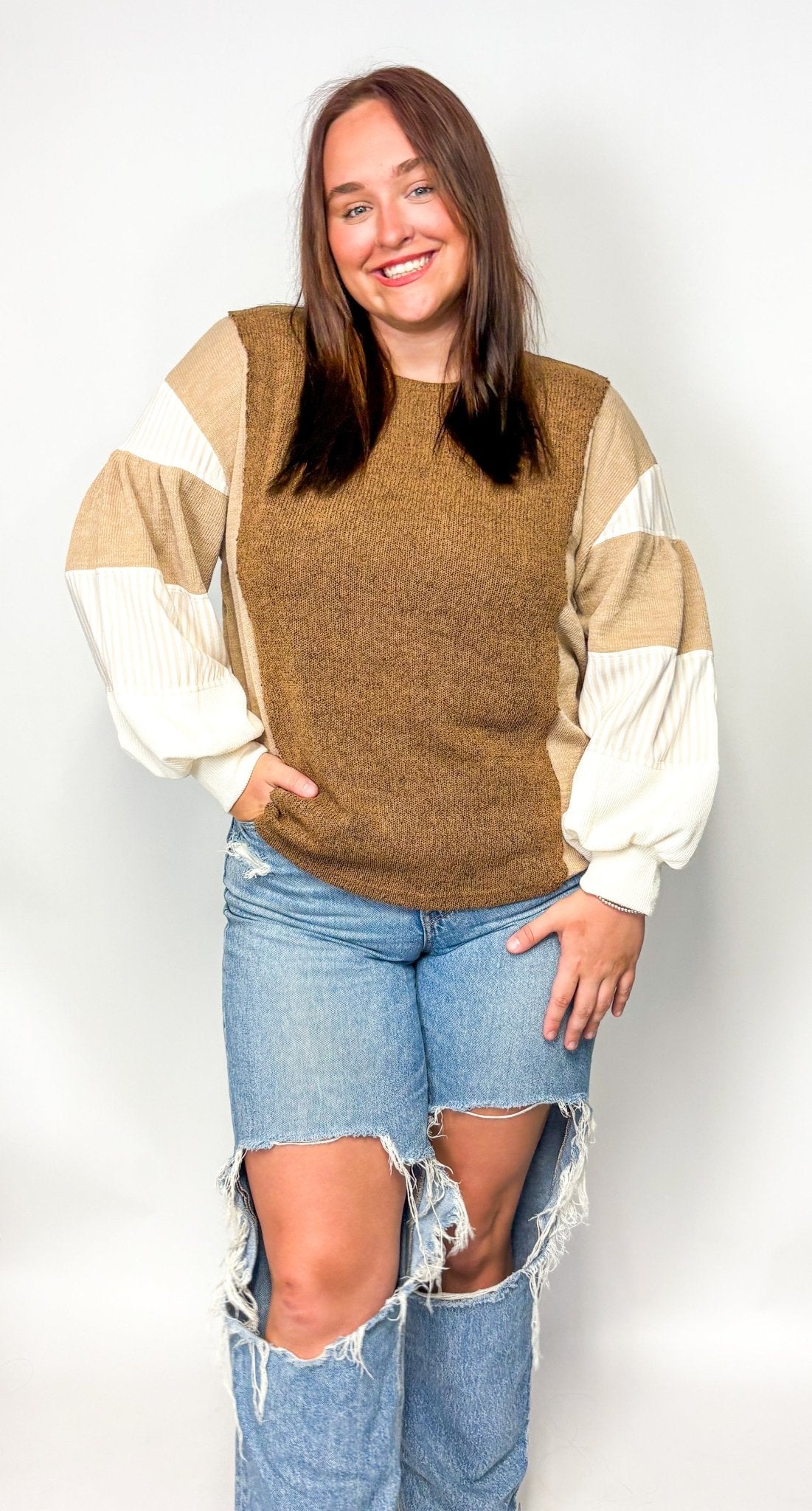 Jamison Color Block Top - Deadwood South Boutique & Company LLC