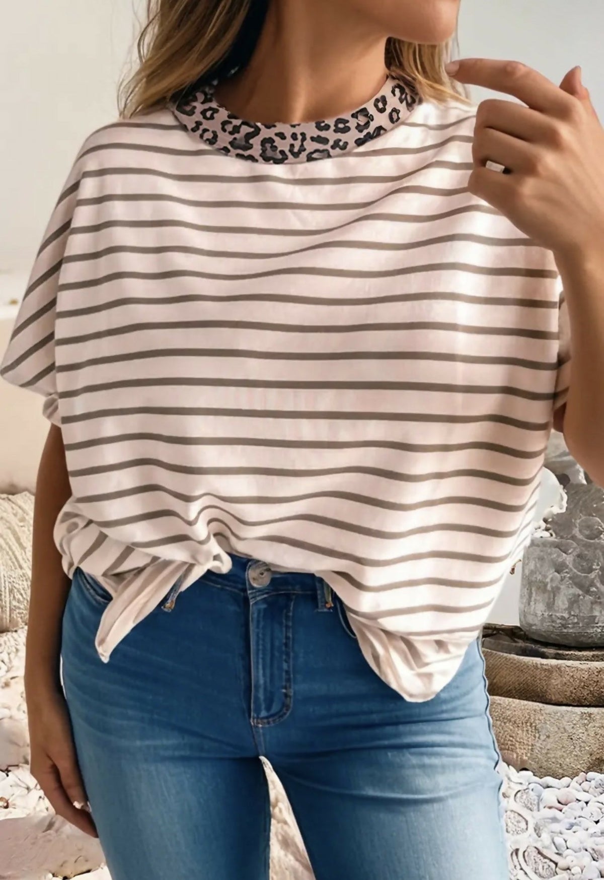 Jennie Leopard Loose Fit Top - Deadwood South Boutique & Company LLC