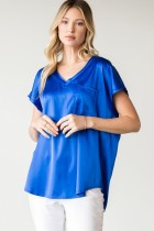Rhonda Royal Satin Top