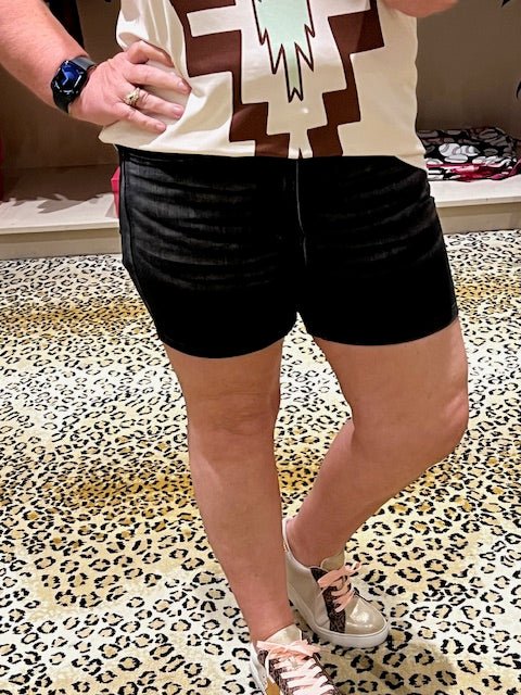 Judy Blue High Waist Tummy Control Black Shorts - Deadwood South Boutique & Company LLC