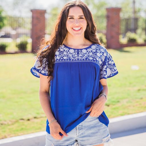The Royal Top-Short Sleeves-Deadwood South Boutique & Company-Deadwood South Boutique, Women's Fashion Boutique in Henderson, TX