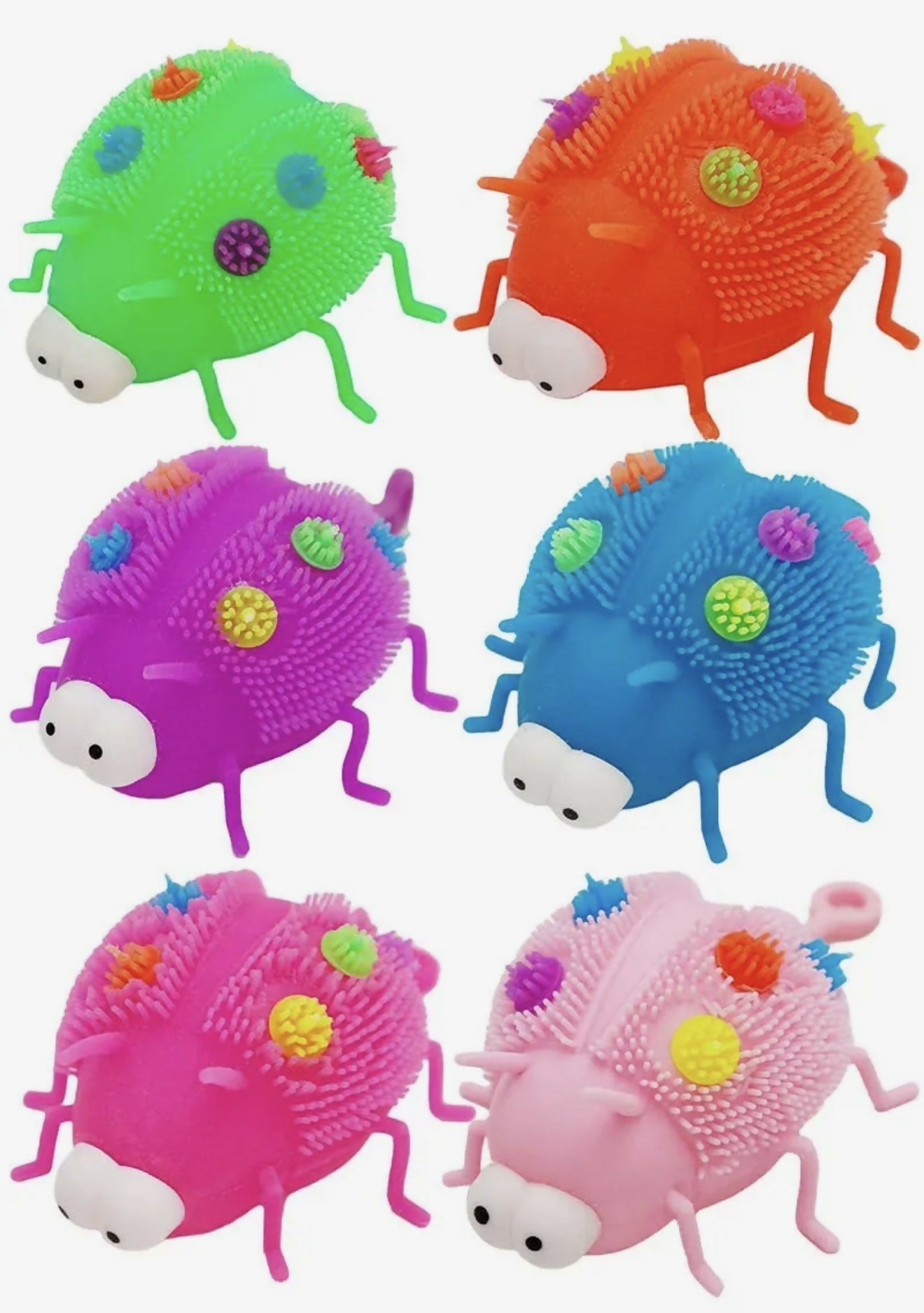Ladybug Spiky LED Light Puffer Squishy Toy - Deadwood South Boutique & Company LLC