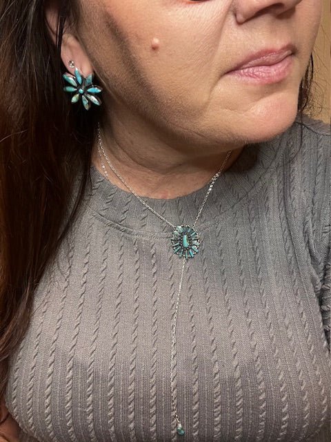 Landry Cluster Sterling Silver Lariat Necklace - Deadwood South Boutique & Company LLC