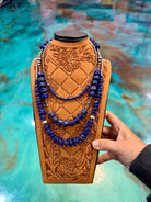 Lapis & Sterling Silver Stack – 3 Piece Layered Necklace Set - Deadwood South Boutique & Company LLC
