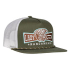 Lazy J Ranch Olive & White Diamond Banner Classic Rope Cap - Deadwood South Boutique & Company LLC