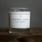 Leather & Cedar Candle - Deadwood South Boutique & Company LLC
