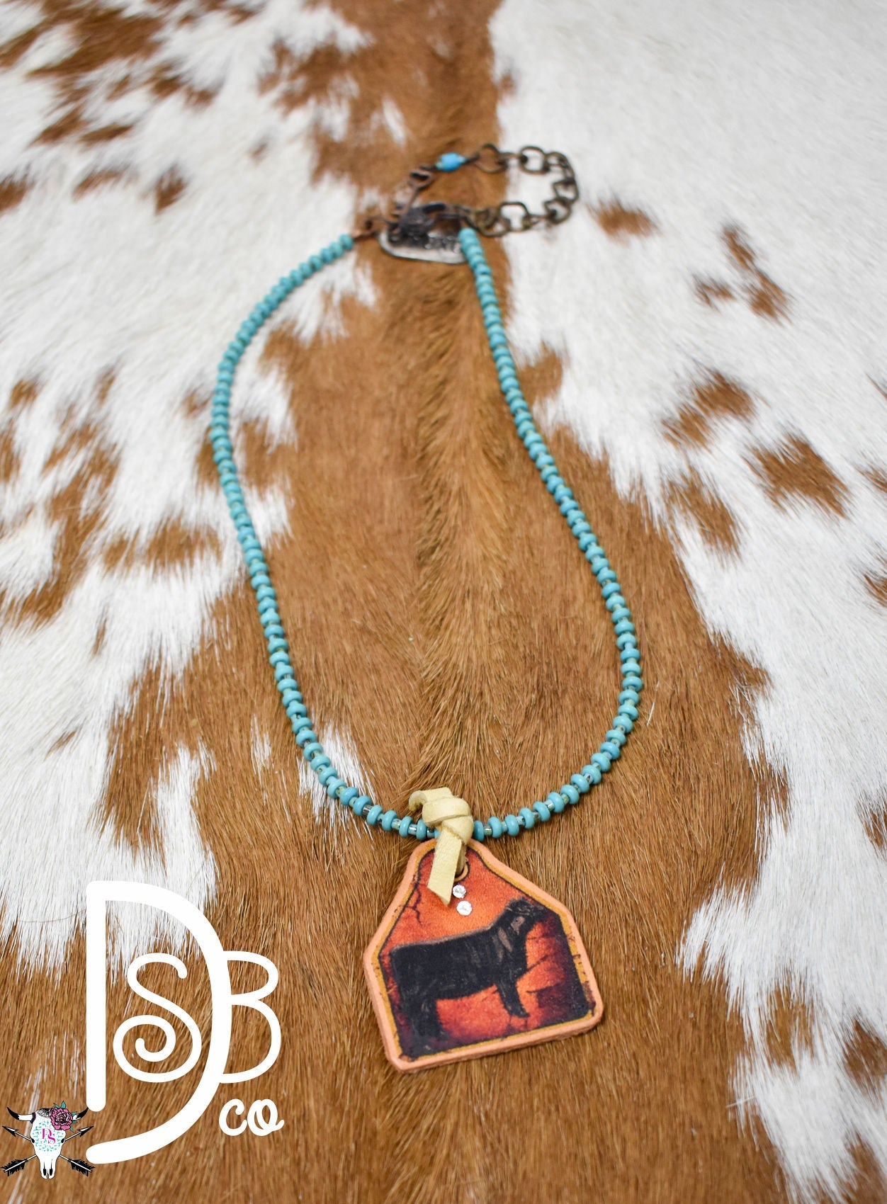 Leather Ear Tag Necklaces - Deadwood South Boutique & Company LLC