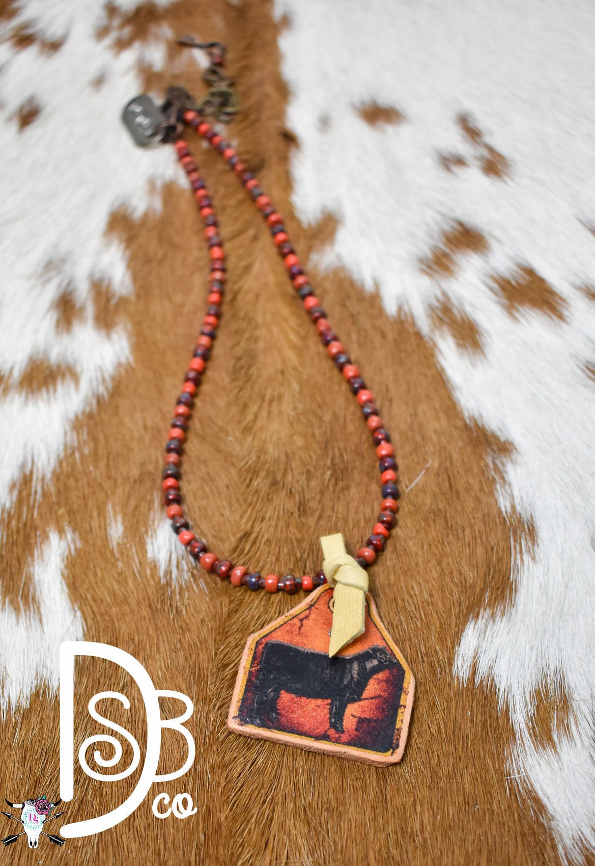 Leather Ear Tag Necklaces - Deadwood South Boutique & Company LLC