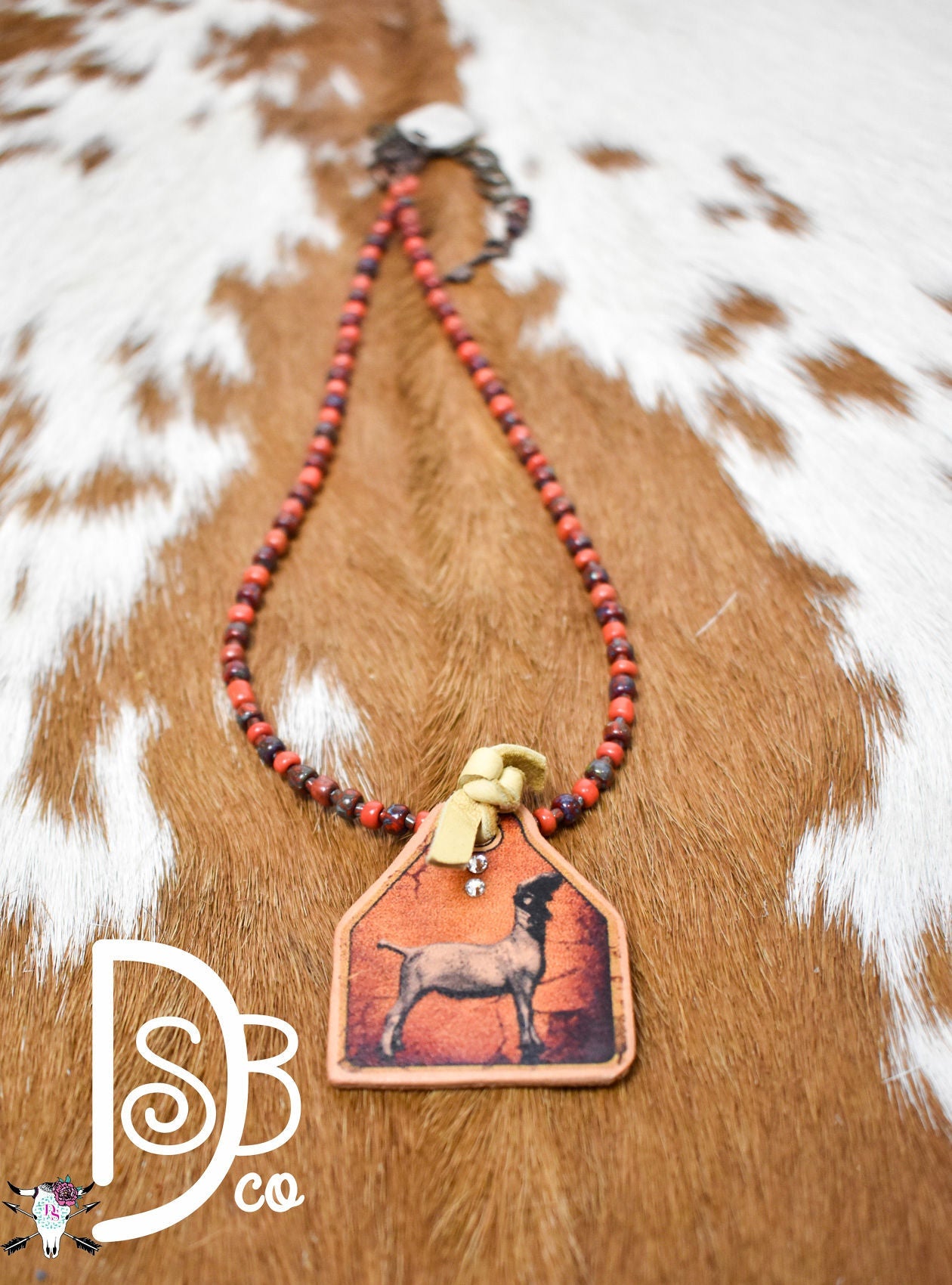 Leather Ear Tag Necklaces - Deadwood South Boutique & Company LLC