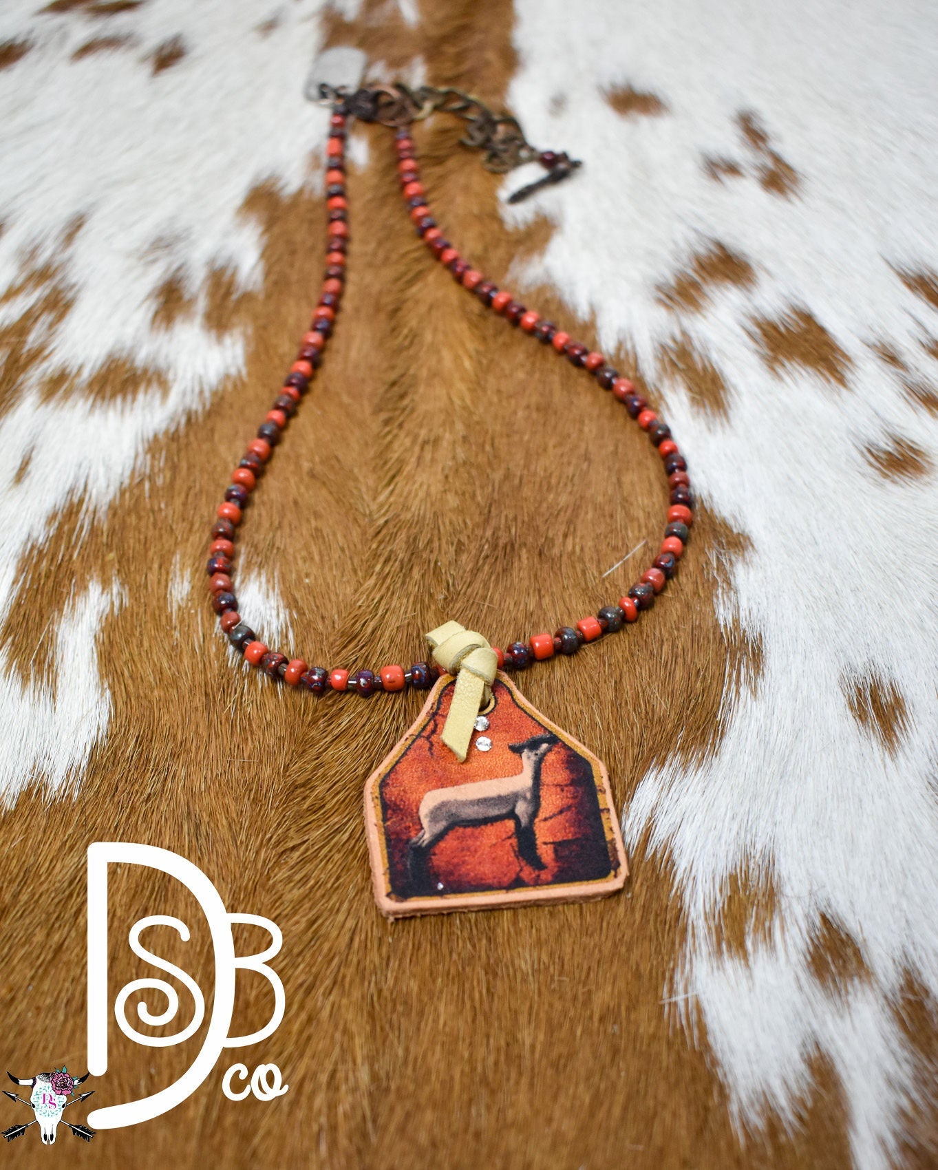 Leather Ear Tag Necklaces - Deadwood South Boutique & Company LLC