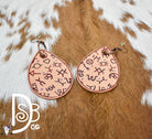 Leather Teardrop Earrings - Deadwood South Boutique & Company LLC