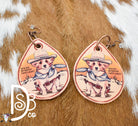 Leather Teardrop Earrings - Deadwood South Boutique & Company LLC