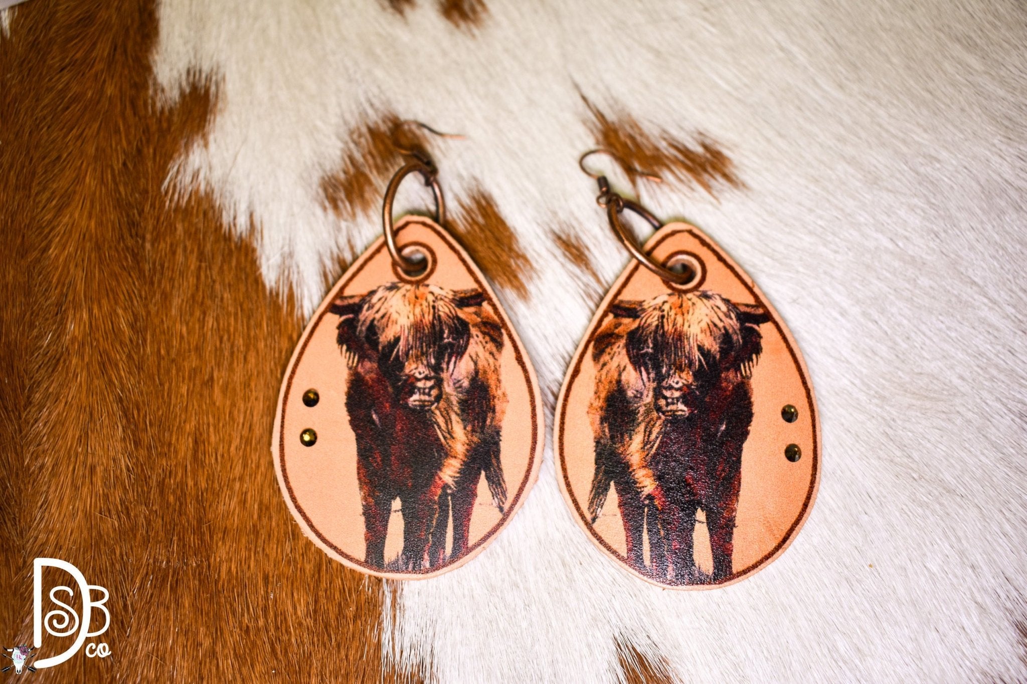 Leather Teardrop Earrings - Deadwood South Boutique & Company LLC