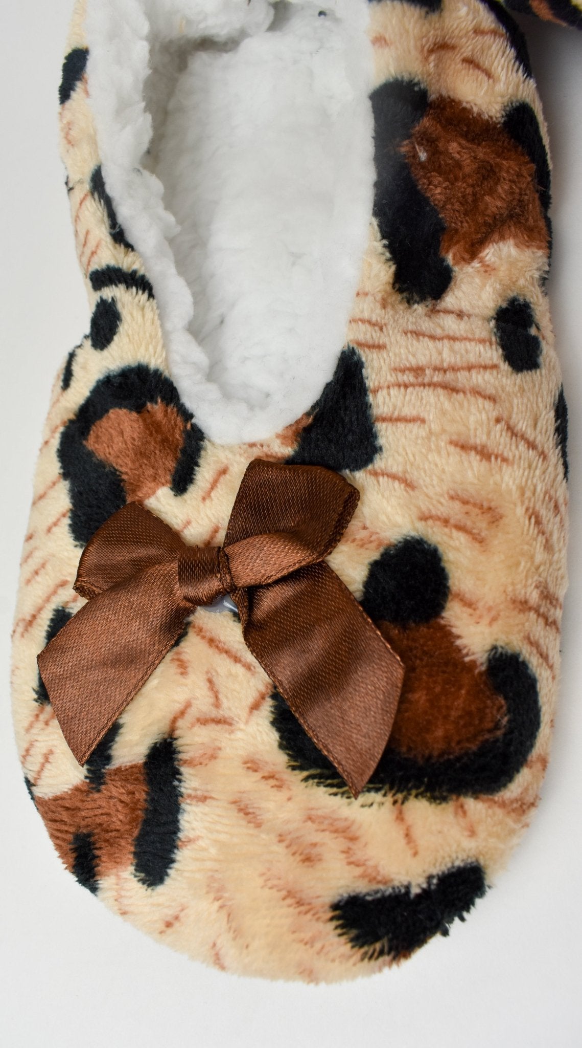 Leopard Soft Non Slip Slipper Socks - Deadwood South Boutique & Company LLC