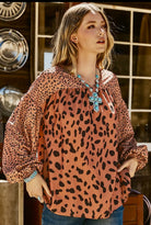 Lexie Leopard Blouse - Deadwood South Boutique & Company LLC