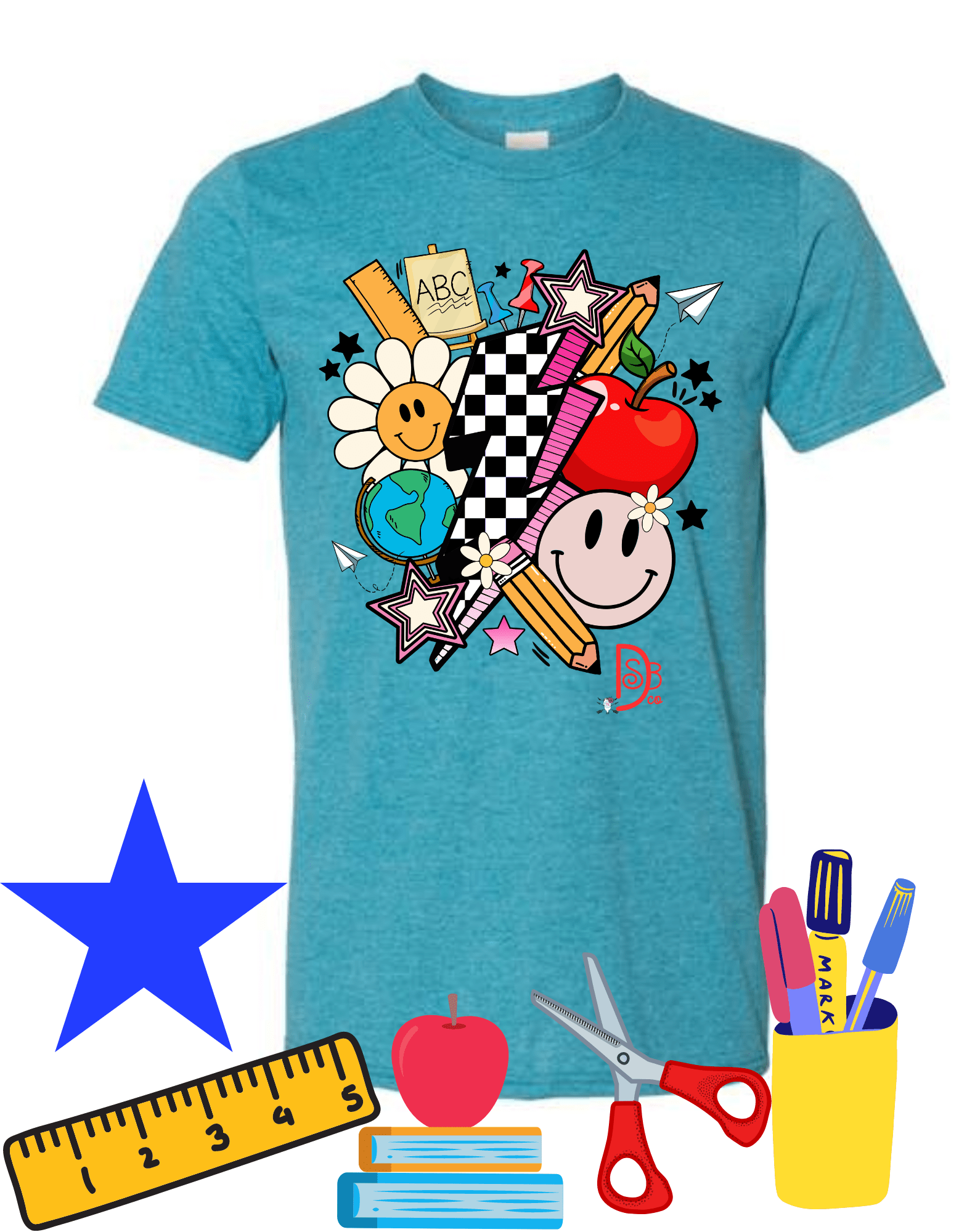 Lightening Bolt Teacher Graphic Tee - Deadwood South Boutique & Company LLC