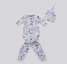 Lil Dino Knotted Gown w/cap - Deadwood South Boutique & Company LLC