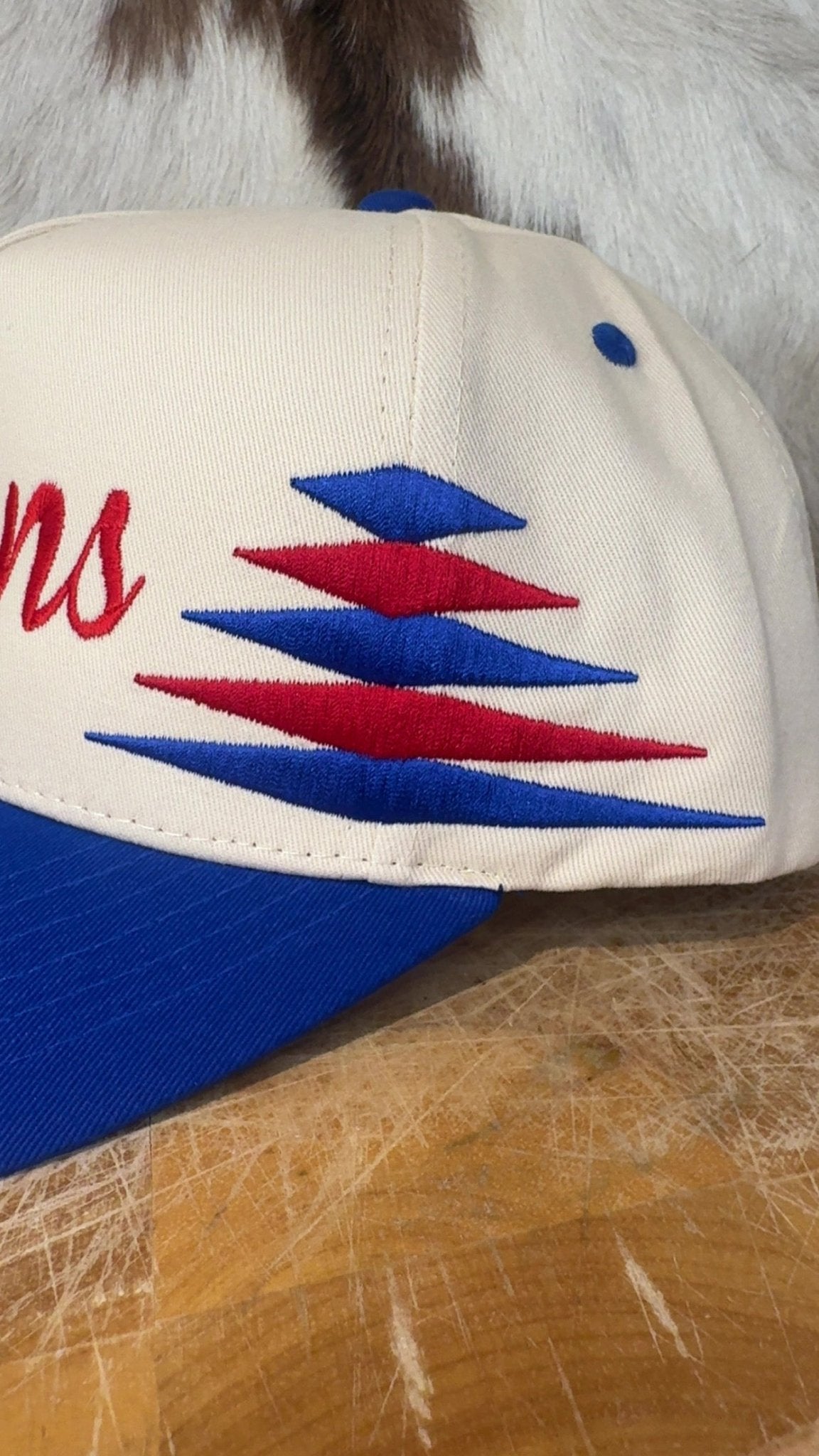 Lions Two Toned Diamond Cut Cap - Deadwood South Boutique & Company LLC